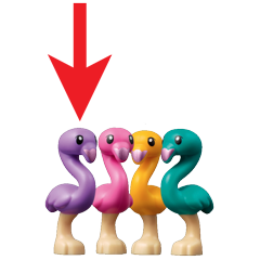88905220 Tmavě fialový plameňák Obrázek k setu 88905220